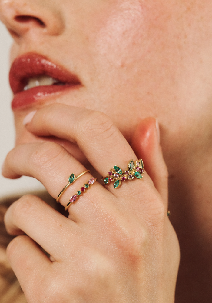 Bague Gaia 6 Rouge - Sophie D'Agon