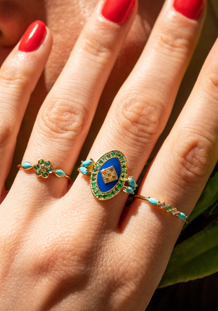 Bague Gaia 6 Turquoise - Sophie D'Agon