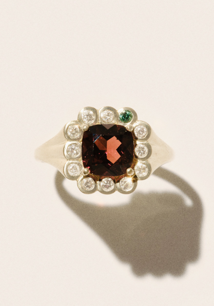 Bague Robin N°1 Grenat - Pascale Monvoisin