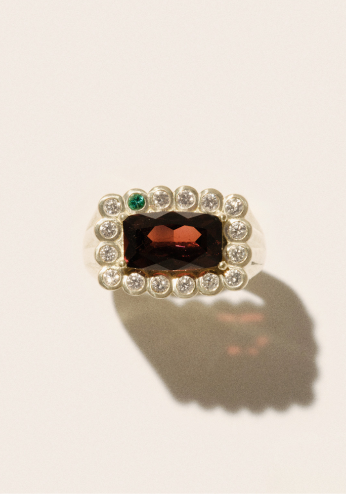 Bague Robin N°2 Grenat - Pascale Monvoisin