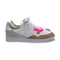 White And Neon Pink Mega T Low Sneakers
