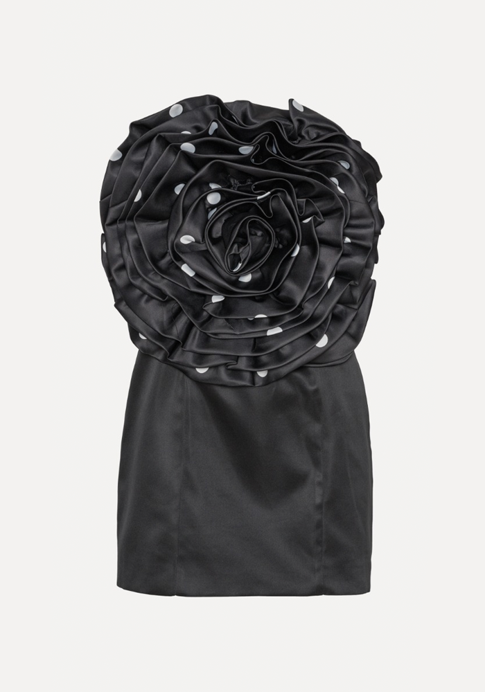 Robe Big Flower Noire - Rotate