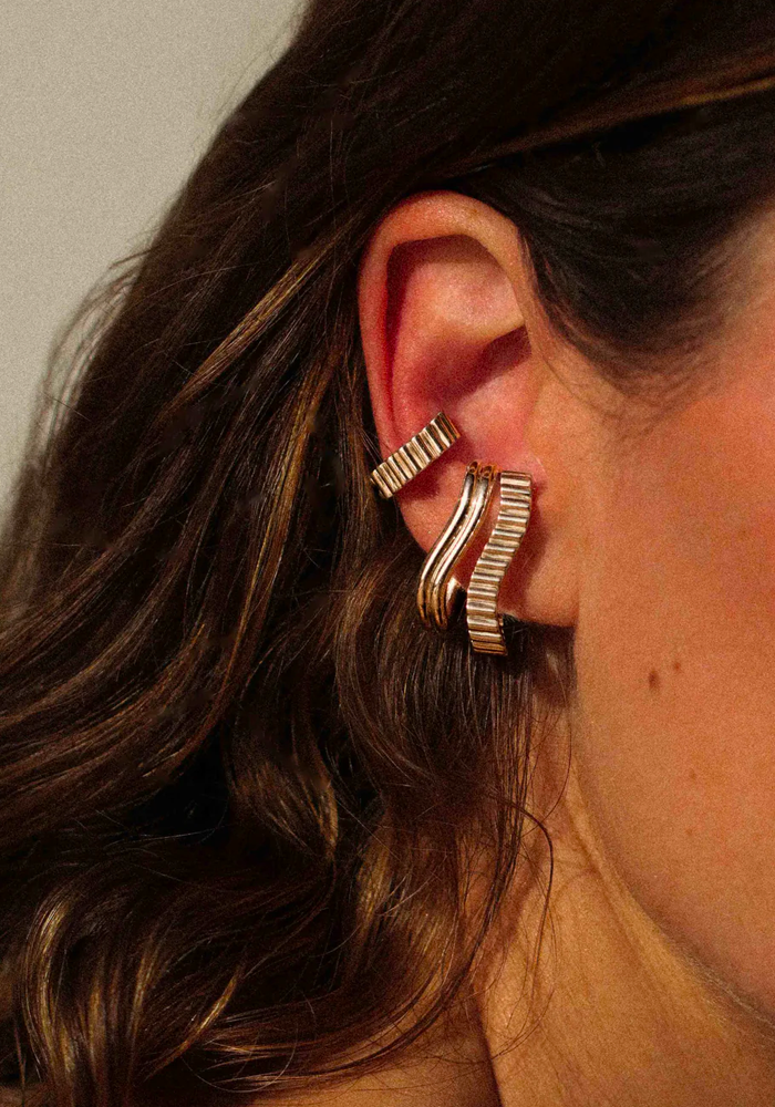 Bijou D'Oreille Memphis Vertical Argent