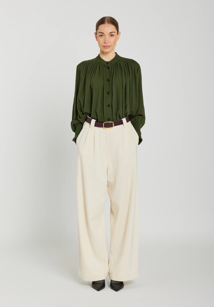 Blouse Cesar Olive - V De Vinster