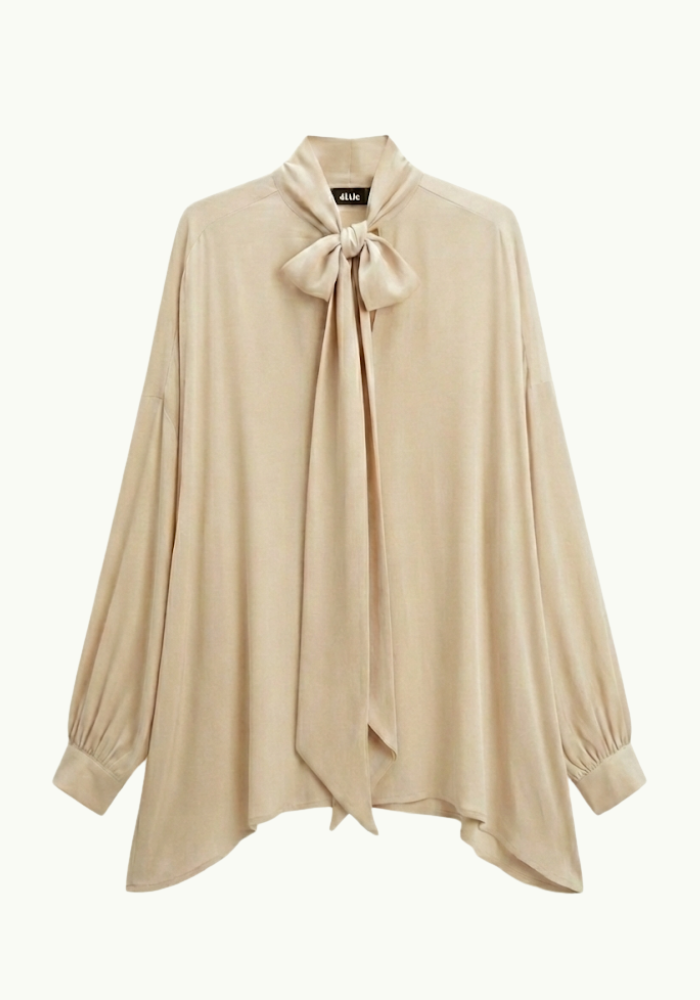 Blouse Col Lavalliere Beige - Dixie