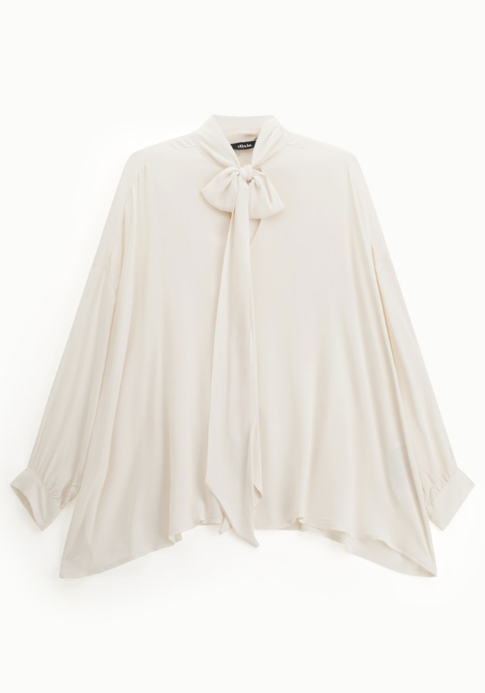 Blouse Col Lavalliere Blanc - Dixie