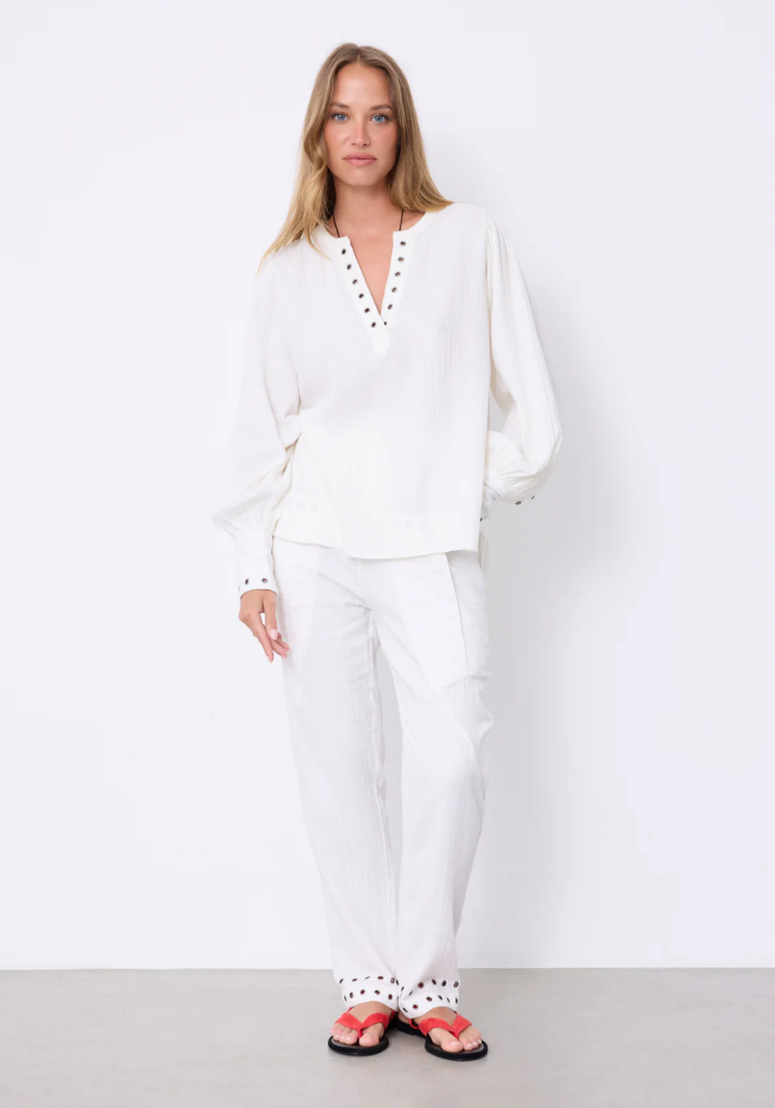 Blouse En Coton Cali Blanc - Notshy