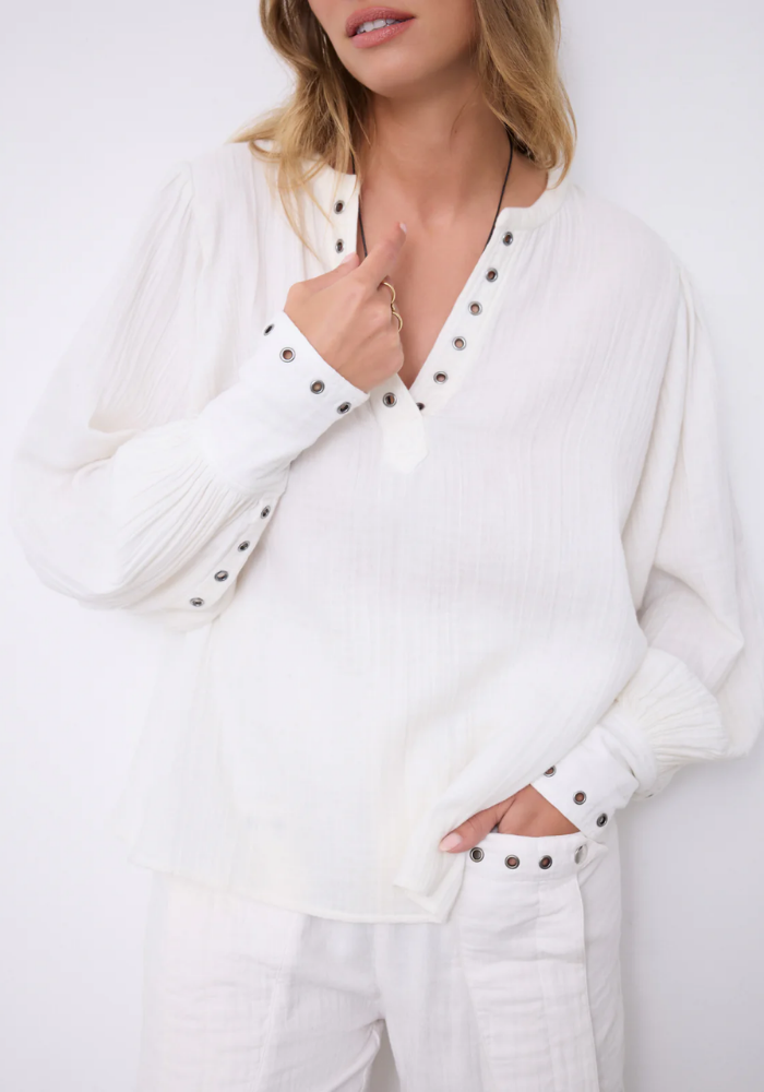 Blouse En Coton Cali Blanc - Notshy