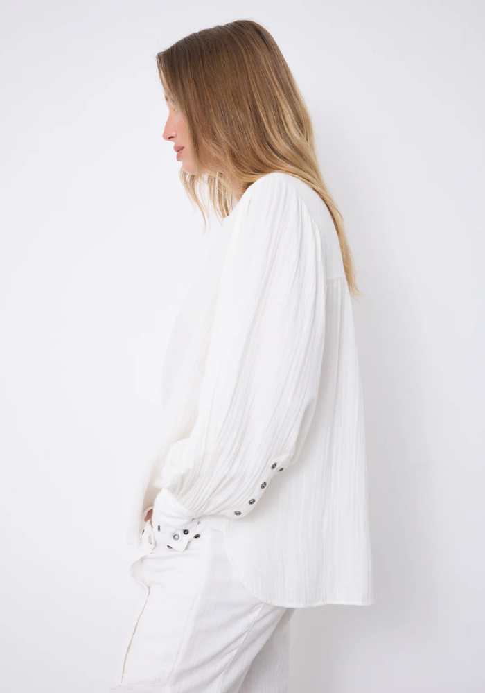 Blouse En Coton Cali Blanc - Notshy