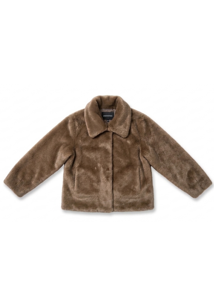 Veste En Fausse Fourrure Coffee - Lou Andrea