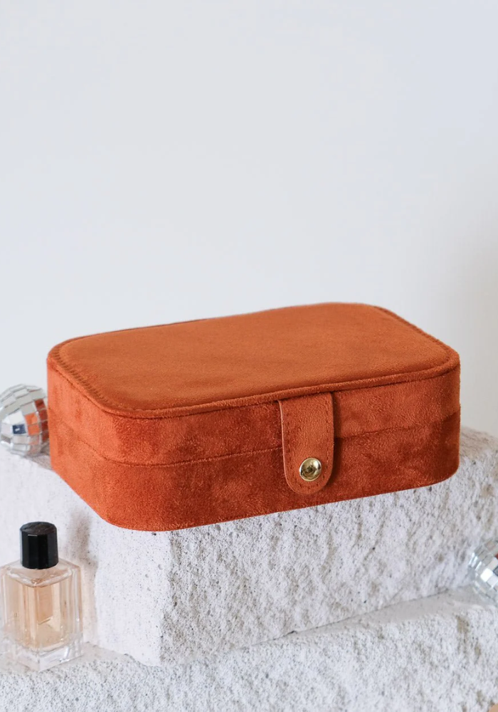 Boîte À Bijoux Brigitte En Velours Camel - Sélectionné par Blush