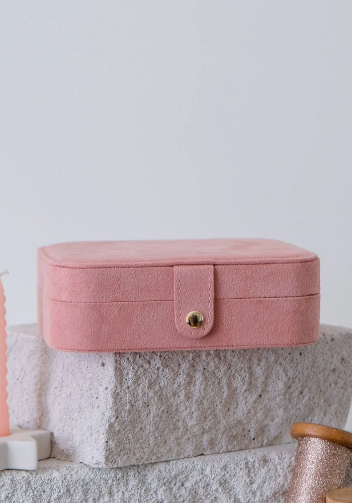 Boîte À Bijoux Brigitte En Velours Rose - Sélectionné par Blush