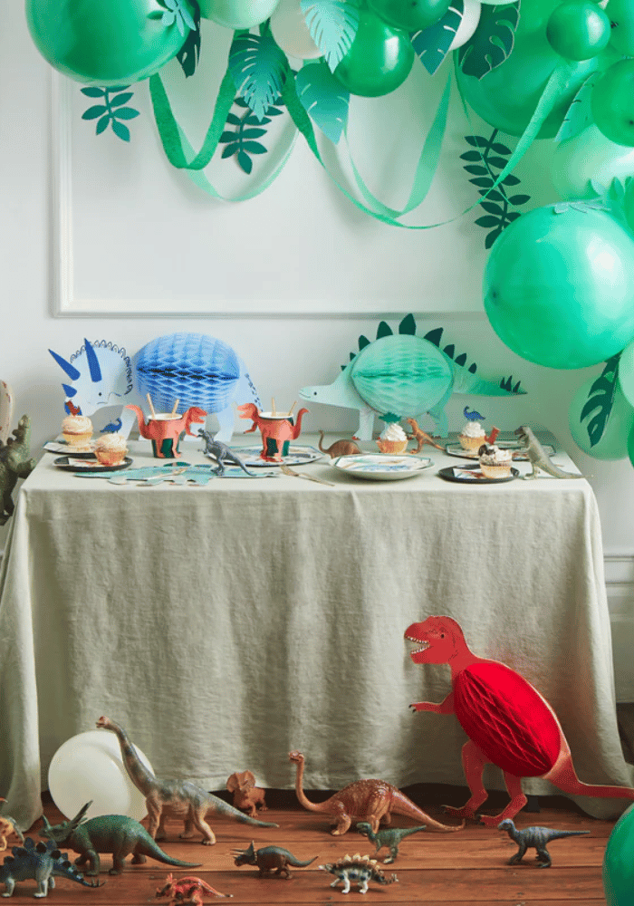 Boîte De Décorations En Nid D'Abeille Dinosaure - Meri Meri