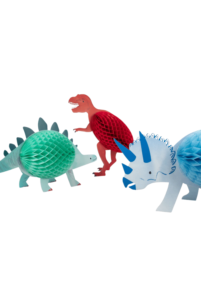 Boîte De Décorations En Nid D'Abeille Dinosaure - Meri Meri