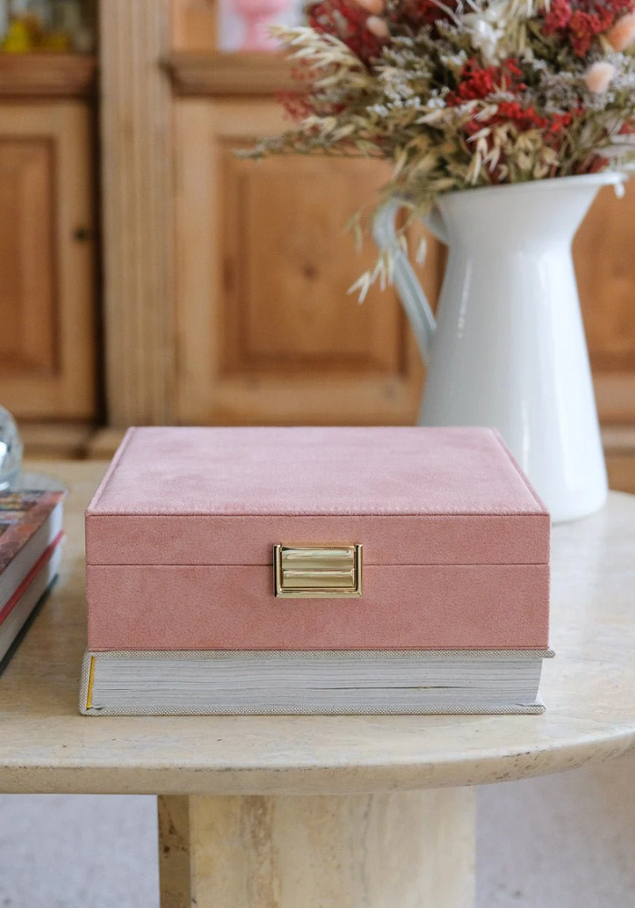 Boîte À Bijoux Anne En Velours Rose - Sélectionné par Blush