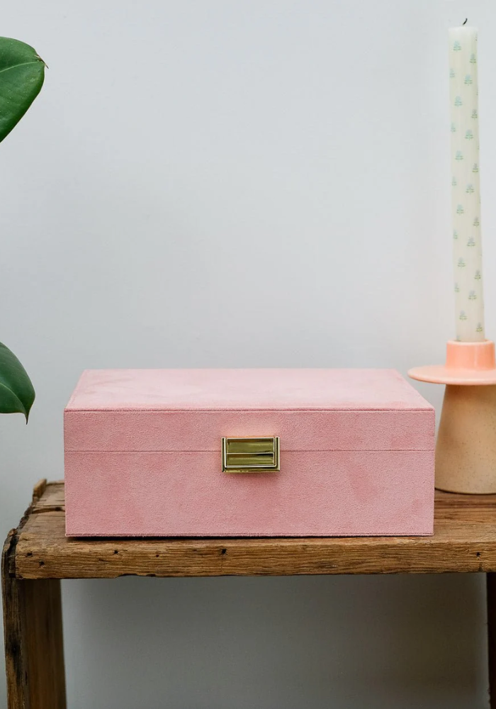 Boite À Bijoux Louise En Velours Rose - Sélectionné par Blush