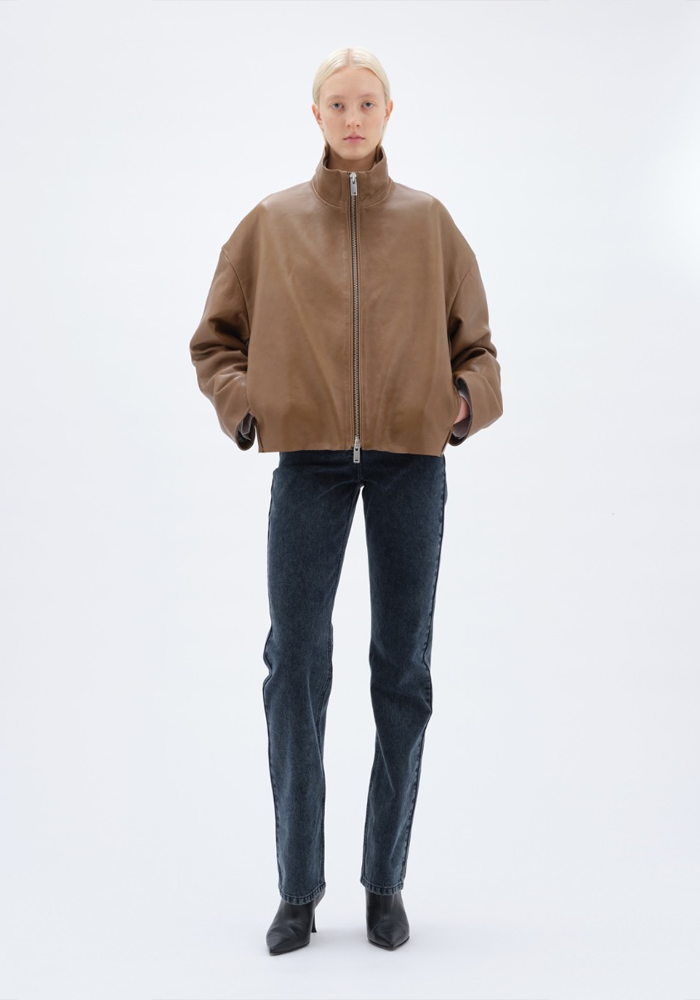 Veste Bonded Leather Sépia - Remain