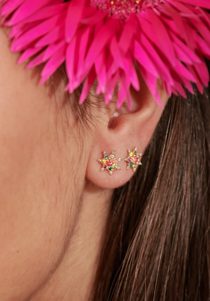 Boucle D'Oreille Arcoiris - Rosa Maïtea