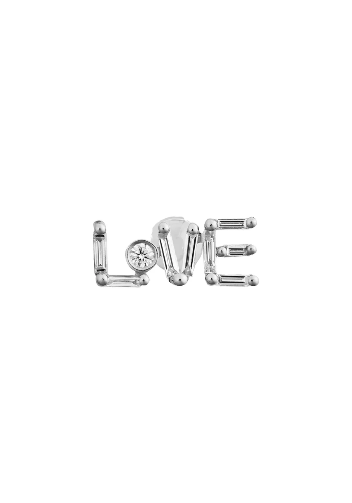 Boucle D'Oreille Love Blanc - Little Ones Paris