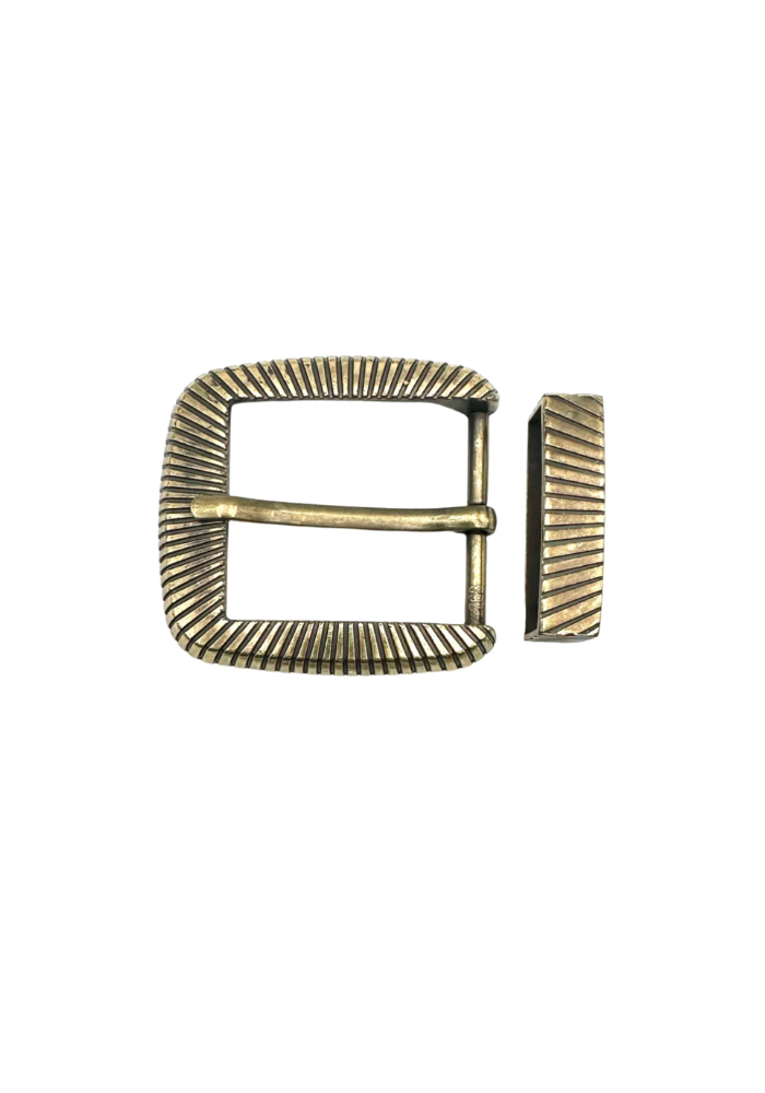 Boucle De Ceinture Carre Striee Soleil - Yolete