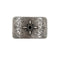 Boucle De Ceinture Fleur Strass Argenté
