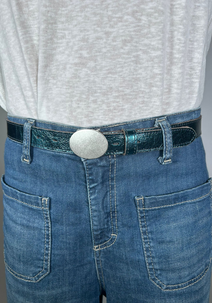 Boucle De Ceinture Ovale Lisse Argenté - Yolete