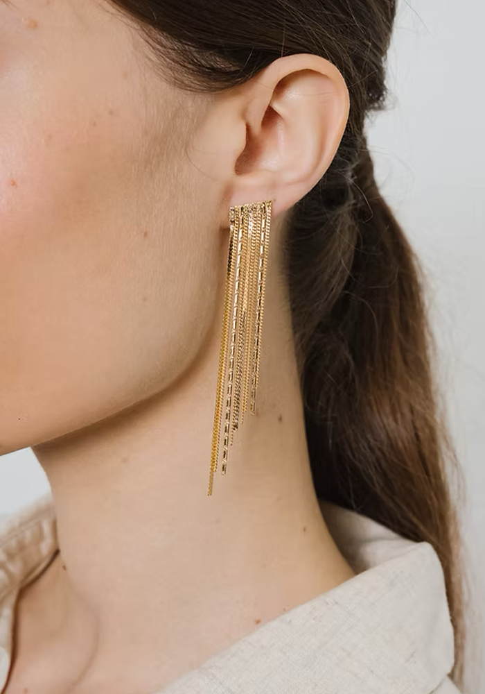 Boucles D'Oreille Astrid Gold - Semi Lunaire
