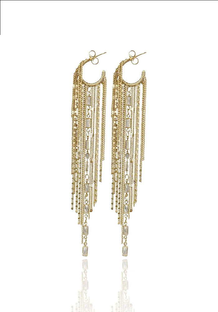 Boucles D'Oreilles Micky Gold - Semi Lunaire