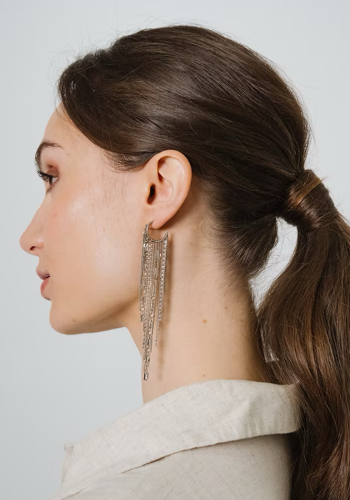 Boucles D'Oreilles Micky Palladium - Semi Lunaire
