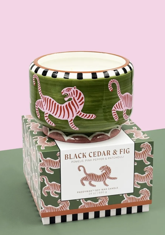 Bougie A Dopo XL Tiger Black Cedar & Fig