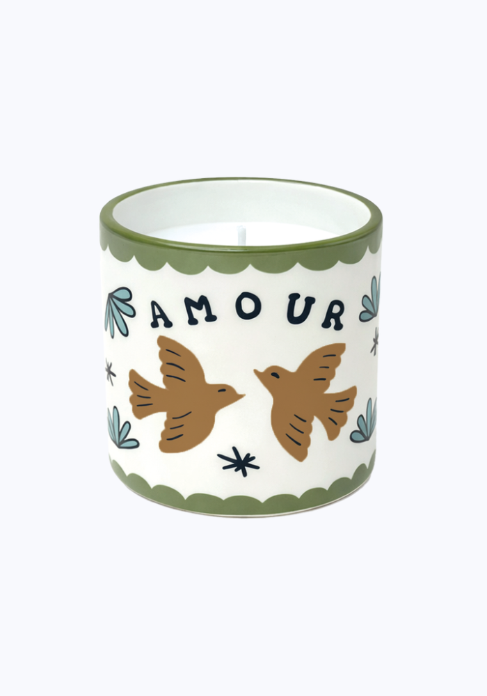 Bougie Muse Amour Oiseaux Ambre - Opjet