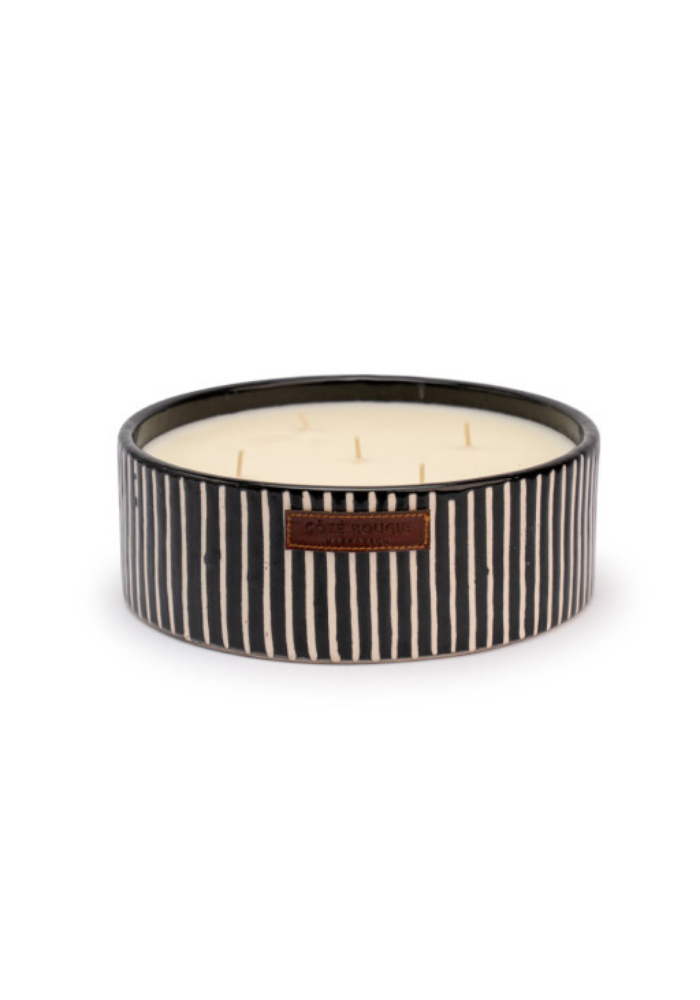 Bougie Zebre Plate L - Côté Bougie