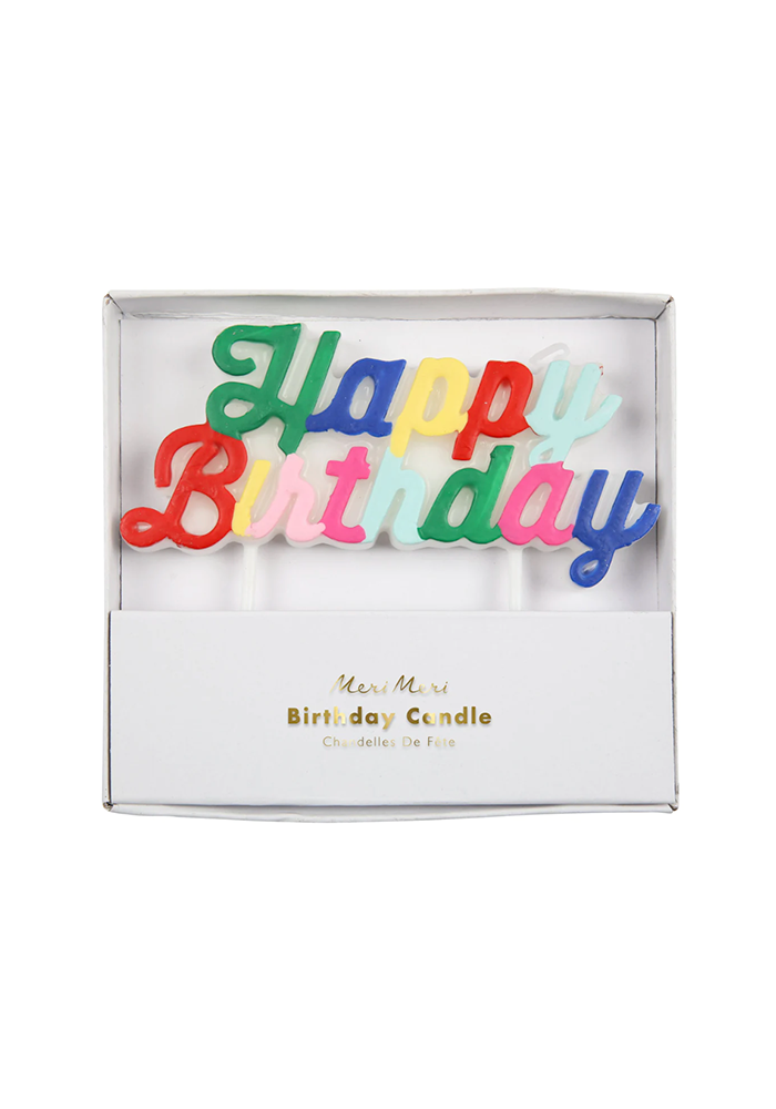 Bougie Happy Birthday Multicolore - Meri Meri