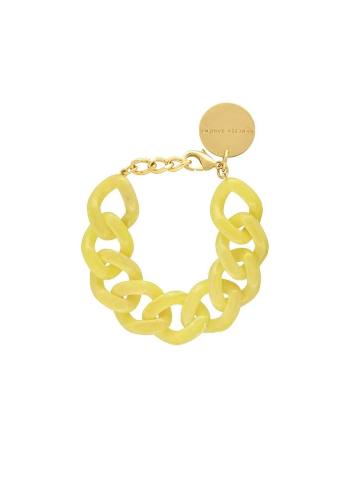Bracelet Flat Chain Yellow Marble - Vanessa Baroni