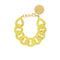 Yellow Marble Flat Chain Bracelet