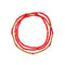 Bracelet 3 Tours Ou Collier Colette Rouge