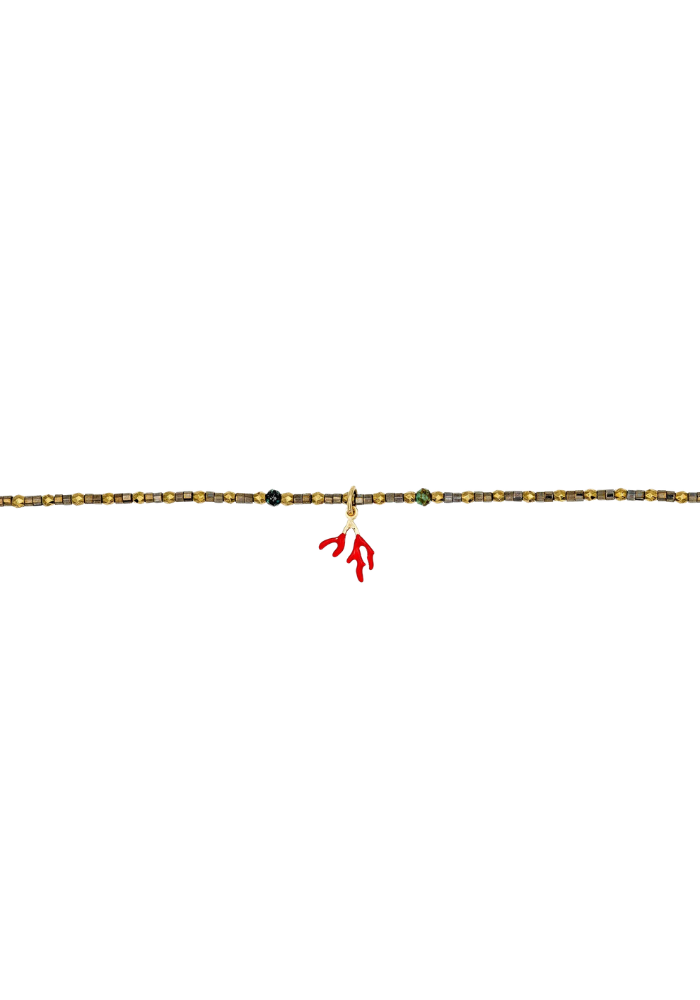 Bracelet 3 Tours Ou Collier Corail - Têtes Blondes