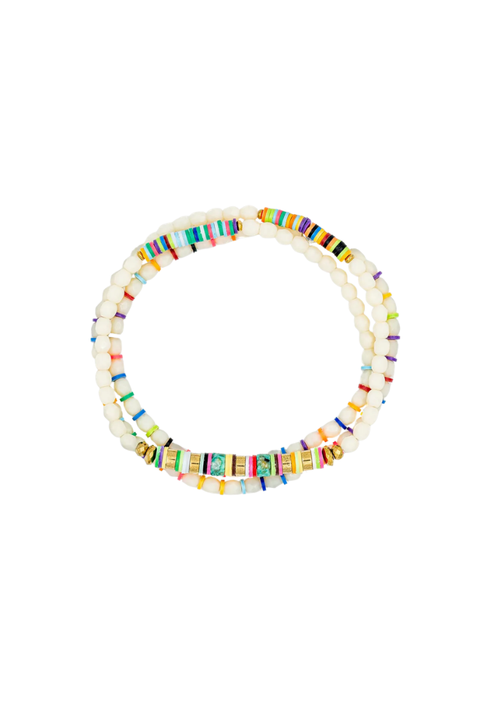 Bracelet 3 Tours Ou Collier Happy - Têtes Blondes