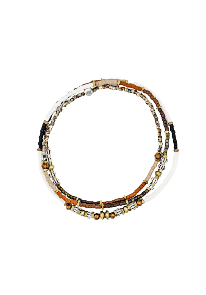 Bracelet 3 Tours Tiramisu - Têtes Blondes