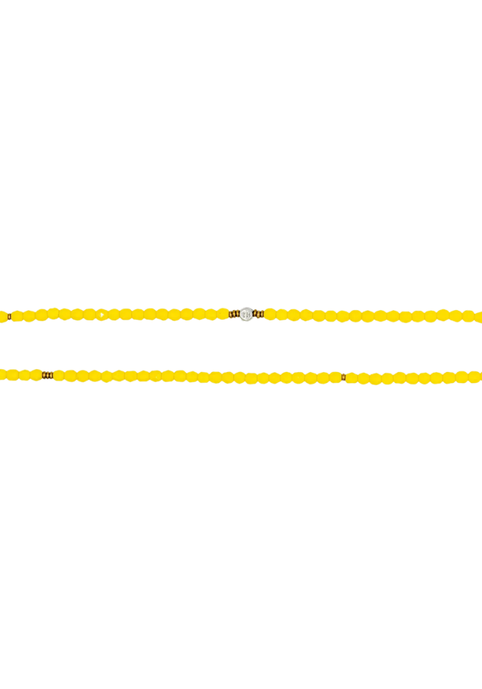 Bracelet 6 Tours Ou Sautoir Anne Jaune Néon - Têtes Blondes
