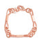 Bracelet Arc-En-Chain XXL Rose Gold Plated Pink Cord