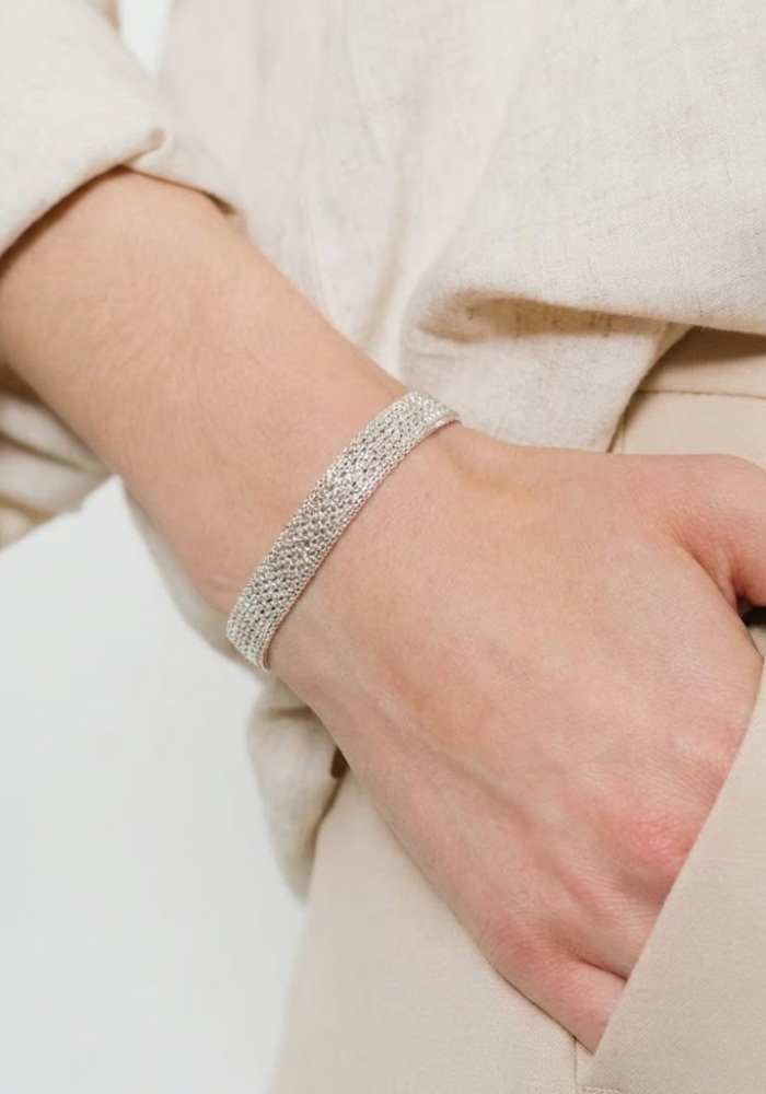 Bracelet Billy Rhodium - Semi Lunaire