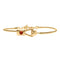 Bass String Bracelet Horizontal Fixation Gold Plated Red Jasper