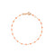 Bracelet Enfant Classique Gigi Or Rose Et Résines Orange Fluo 13cm