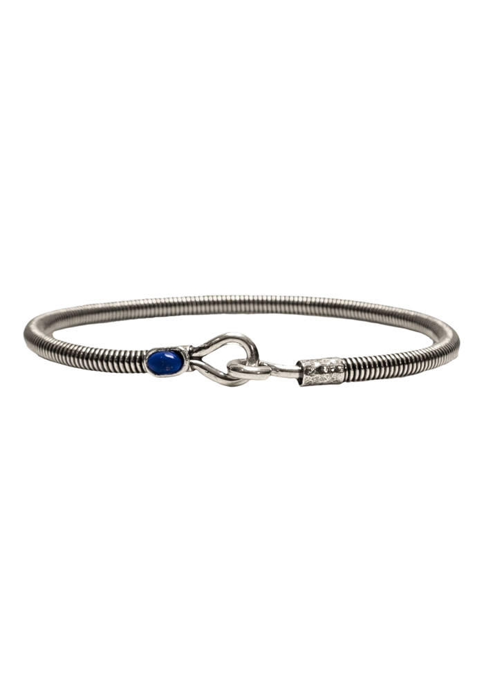 Bracelet Hook En Pierre Naturelle Et En Corde De Basse Lapis - Sing A Song