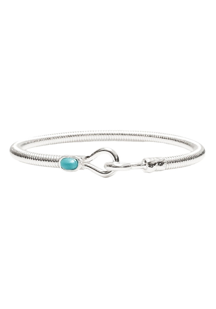 Bracelet Hook Pierre En Corde De Basse Big Turquoise - Sing A song