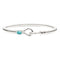 Bracelet Hook Corde De Basse Big Argent Turquoise