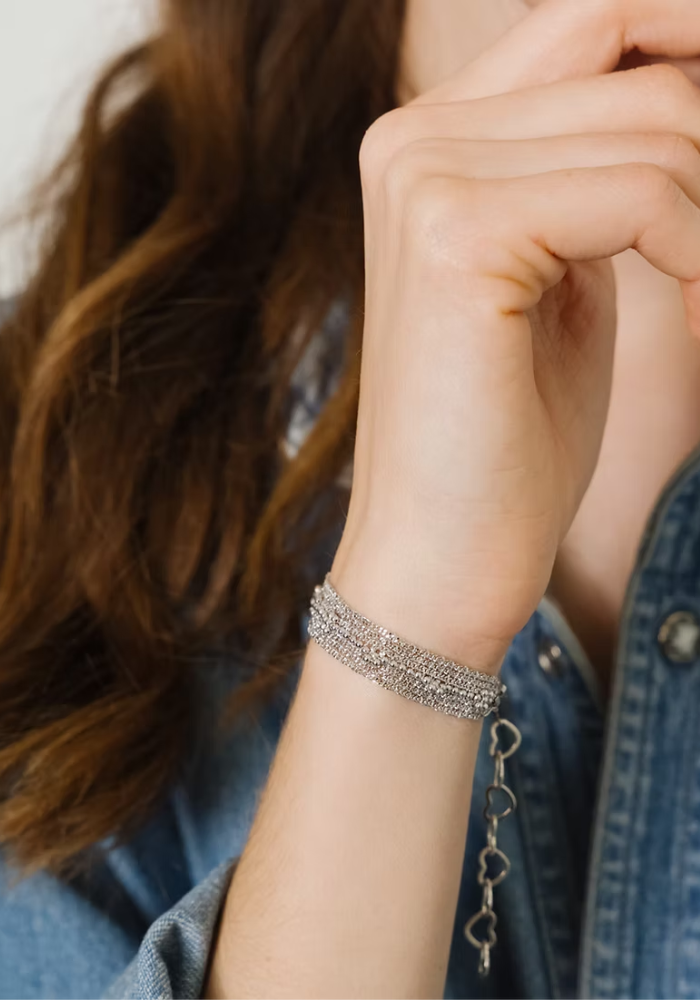 Bracelet Maddy Rhodium - Semi Lunaire