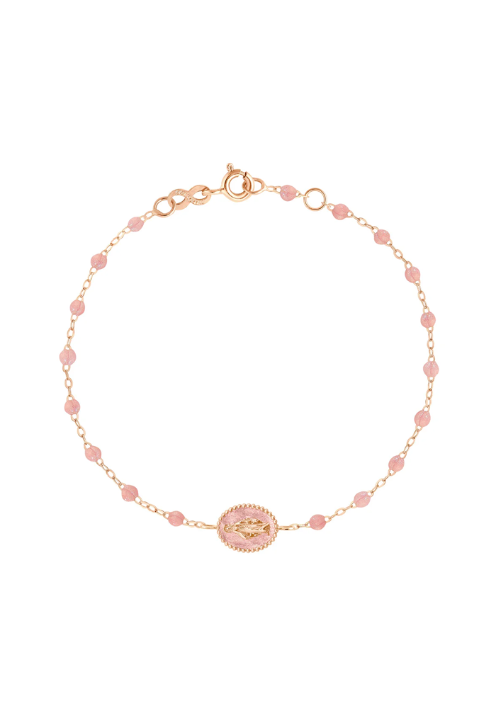 Bracelet Madone Or Rose Et Résines Blush 17cm - Gigi Clozeau