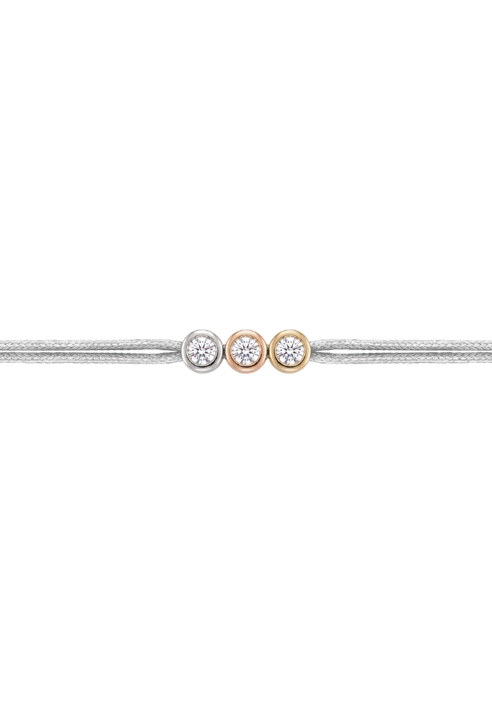  Bracelet Multi Three Doré 0,05ct - Love Lab
